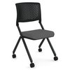 Officesource Julep Collection Armless Nesting Chair with Casters, Black Frame 5474NSFGR